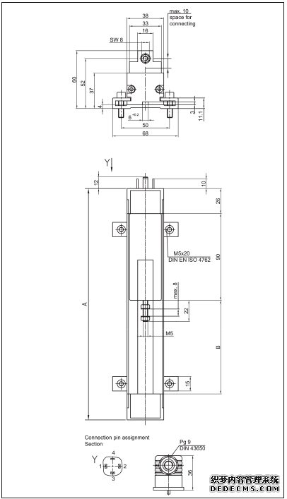  德國(guó)Novotechnik  TLH-450位移傳感器產(chǎn)品尺寸