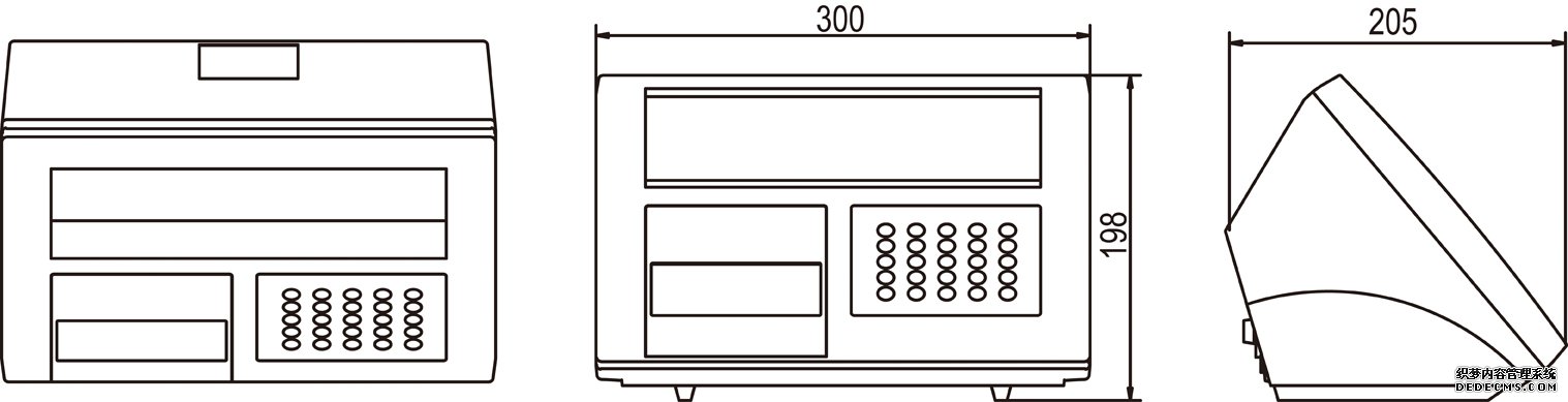 耀華XK3190—DS3Q 數(shù)字稱(chēng)重顯示控制器產(chǎn)品尺寸