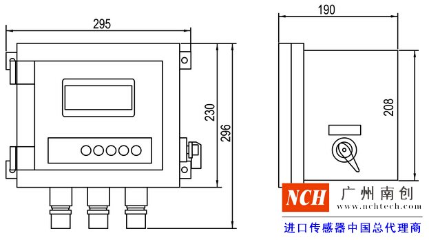 XK3190—BXA12E稱重儀表產品尺寸